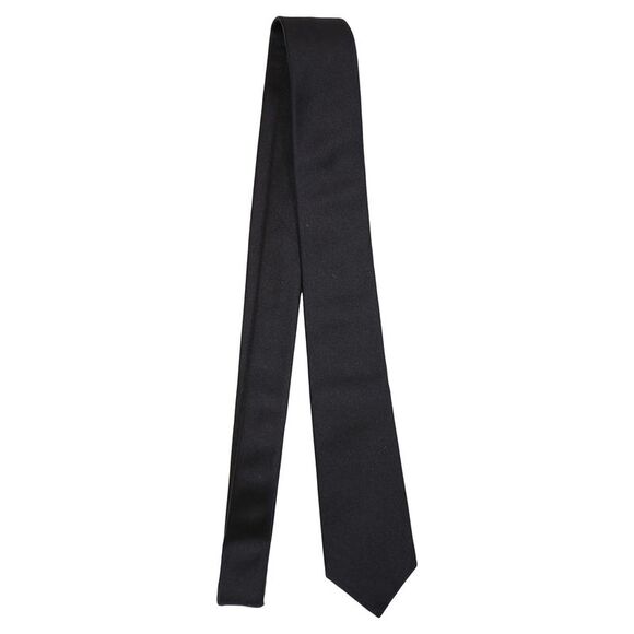 Saint Laurent Plain Neck Tie in Black Silk - Picture 1 of 6